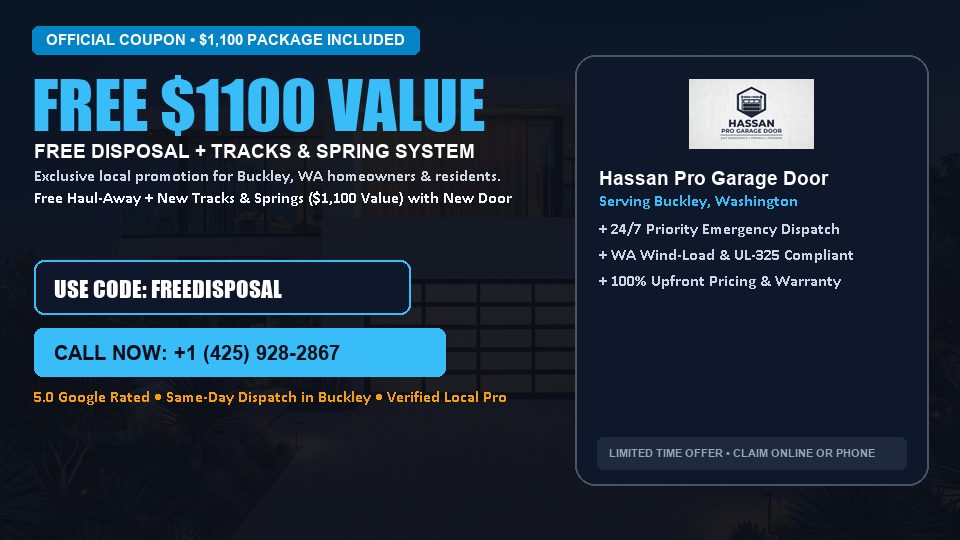 Hassan Pro Garage Door FREE Haul-Away & Heavy-Duty Tracks with New Door